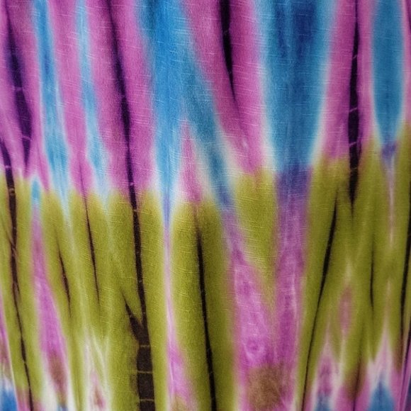 Lucky Brand Maxi Tank Style Swim Cover Up Tie Dye Size Small - Picture 6 of 10